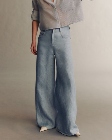 TWP Light indigo Tiny Dancer Jean in Hemp Denim view 1