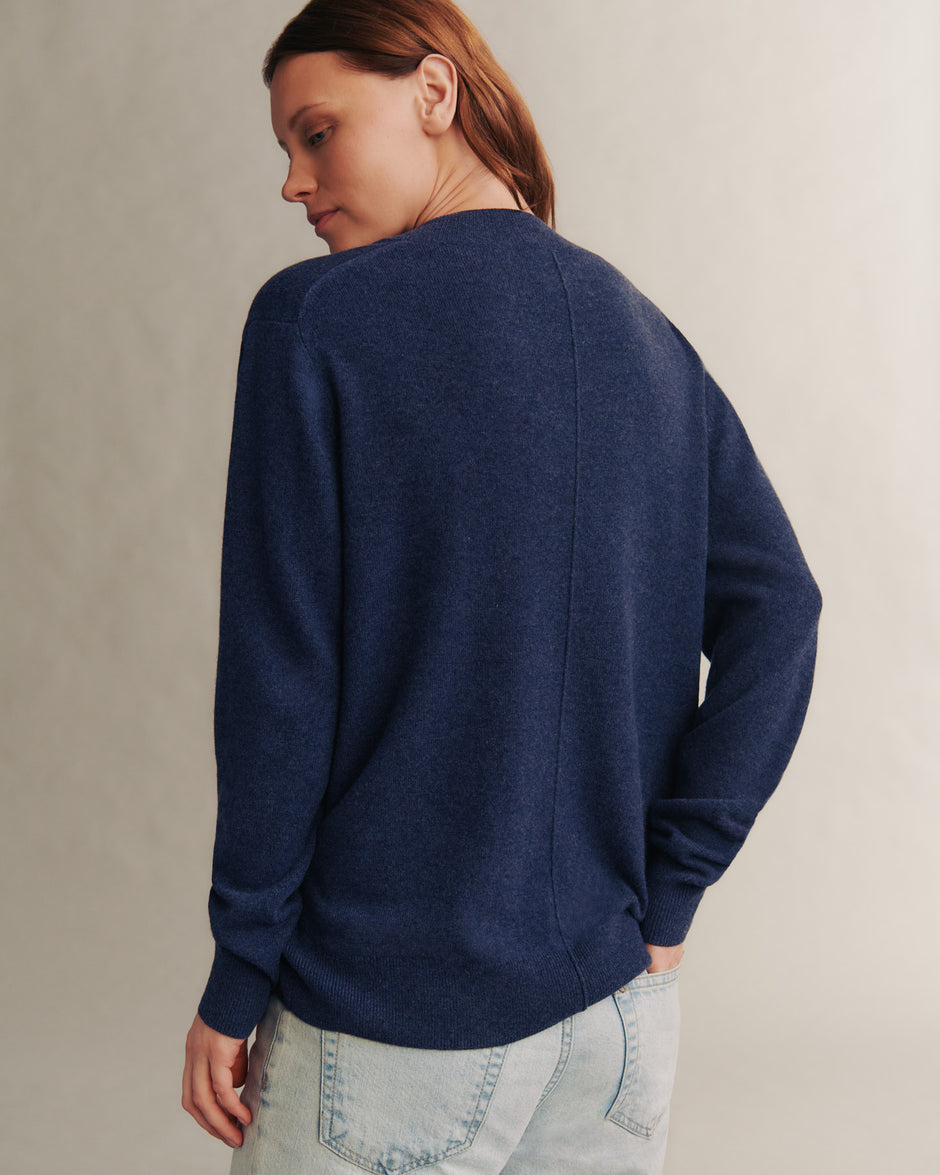TWP Indigo Deep V Sweater in Cashmere view 6