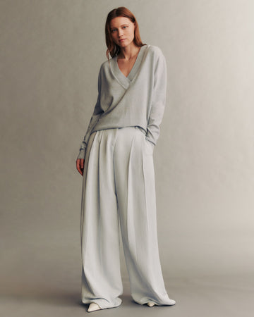 TWP Ancient water Didi Pant in Coated Viscose Linen view 2