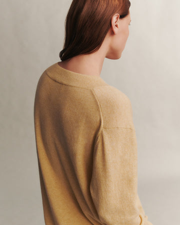 TWP Butter Deep V Sweater in Cashmere view 6