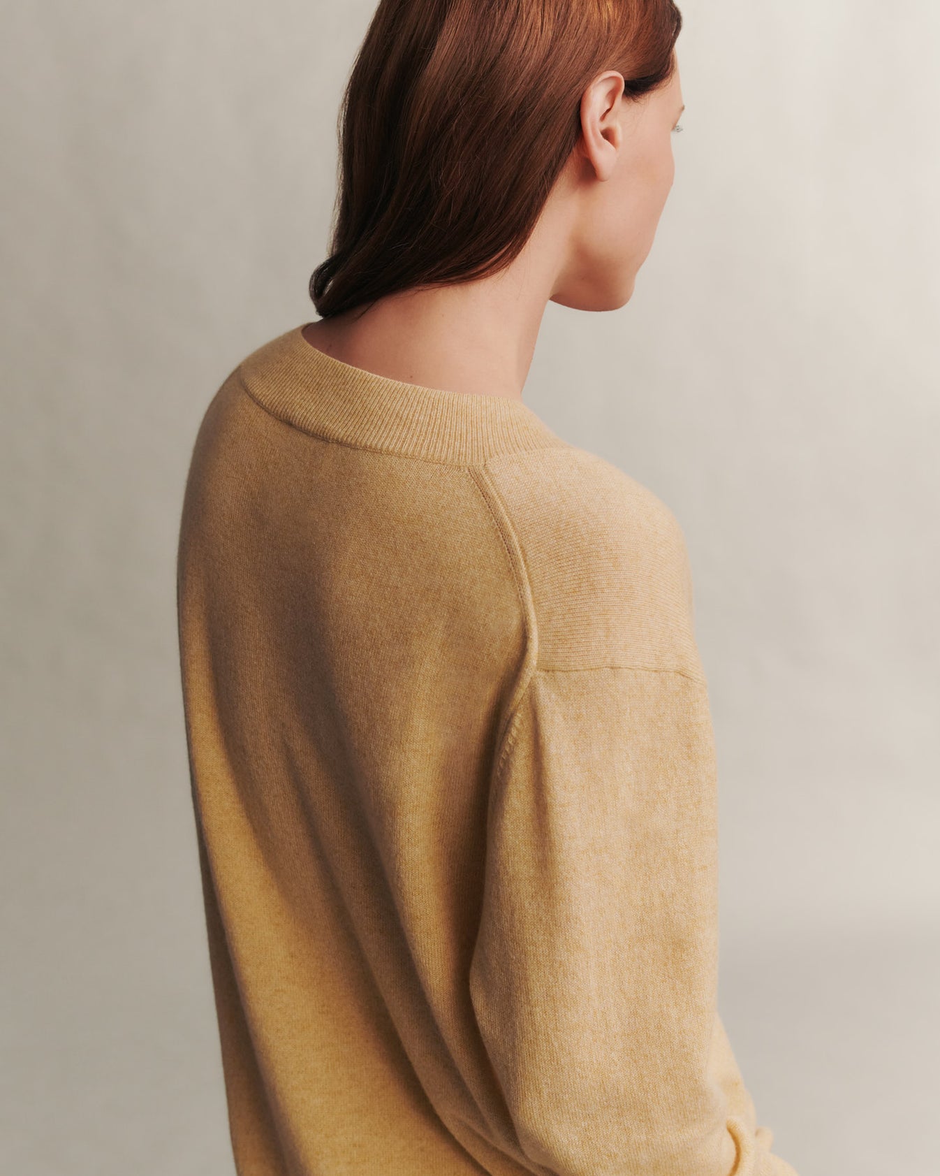 TWP Butter Deep V Sweater in Cashmere view 5