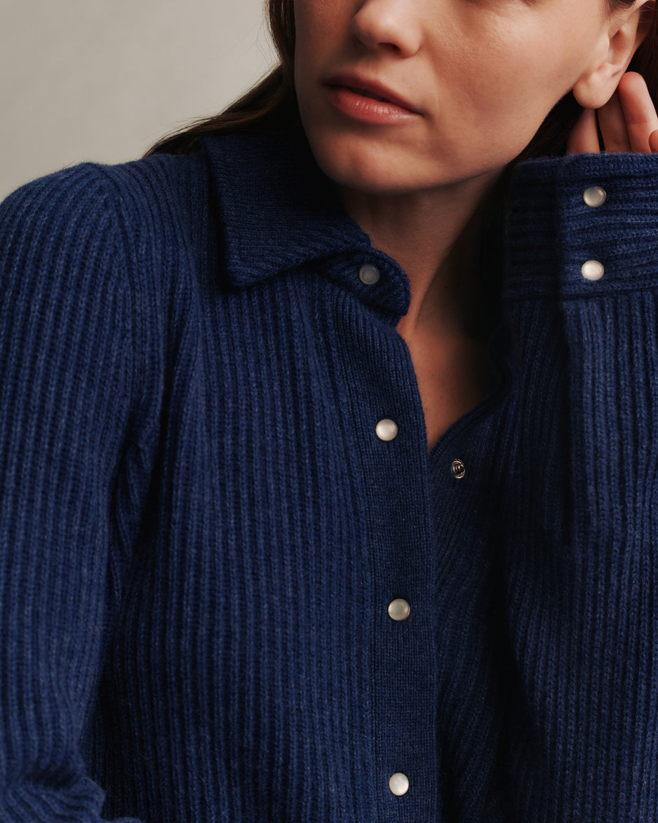 TWP Italian Cashmere Cardigan in Tomato