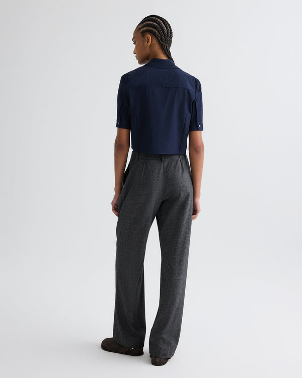 TWP Midnight Short Lived Shirt in Vintage Washed Poplin view 5