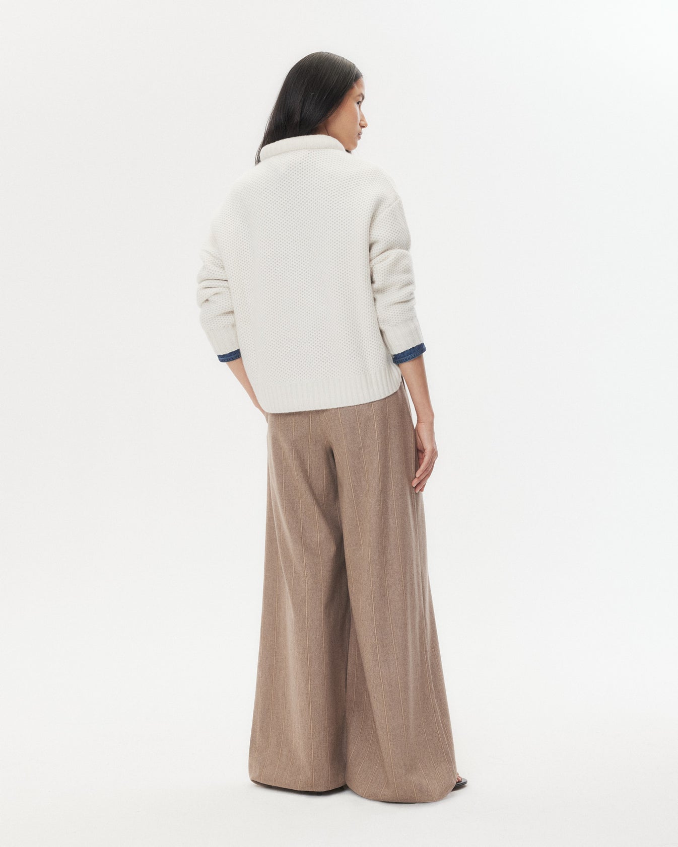 TWP Ivory Waffle Thermal in Cashmere view 6