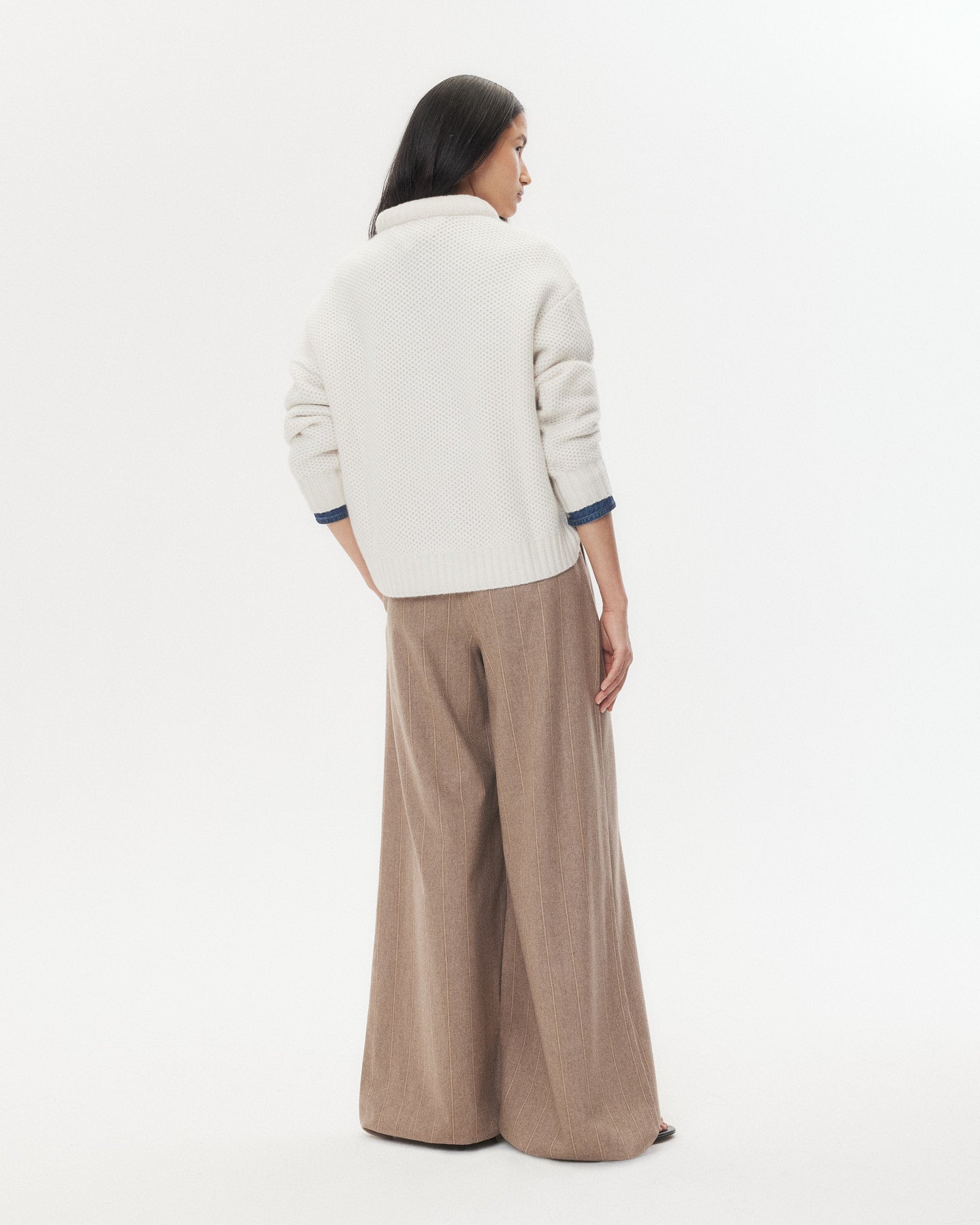 TWP Ivory Waffle Thermal in Cashmere view 6