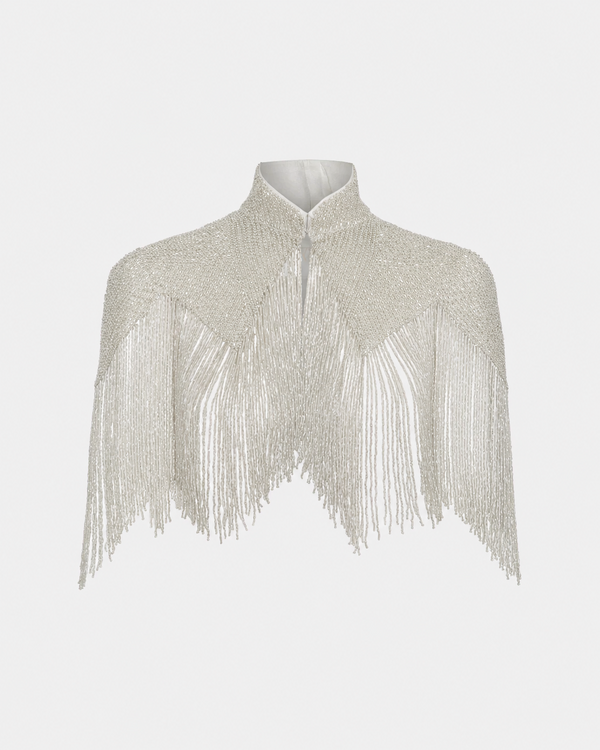 ☆cherty　cape Bijou Tops Jacquard Zip-Front Sweater Cape | Chico's