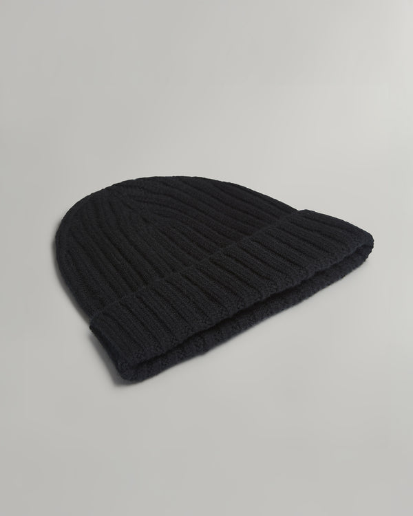 TWP Black Cashmere Beanie view 2