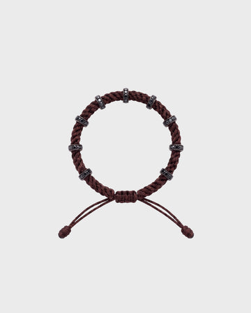 TWP Chocolate Chocolate Thread Bracelet x Black Diamond Silver Big Size Full Roundel view 1