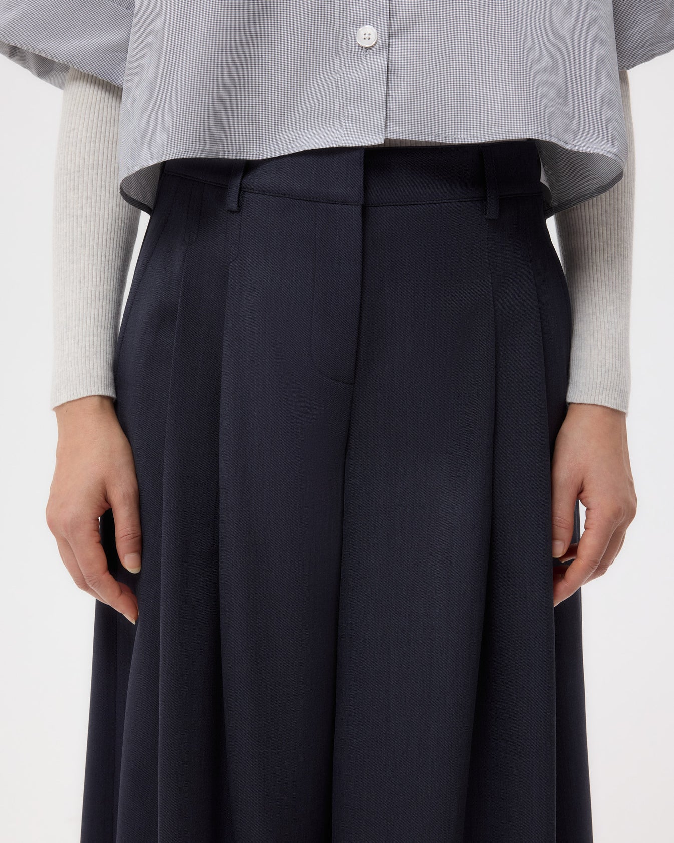 TWP Indigo Didi Pant in Wool Twill view 3