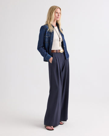 TWP Indigo Next Didi Pant in Italian Wool Twill view 5