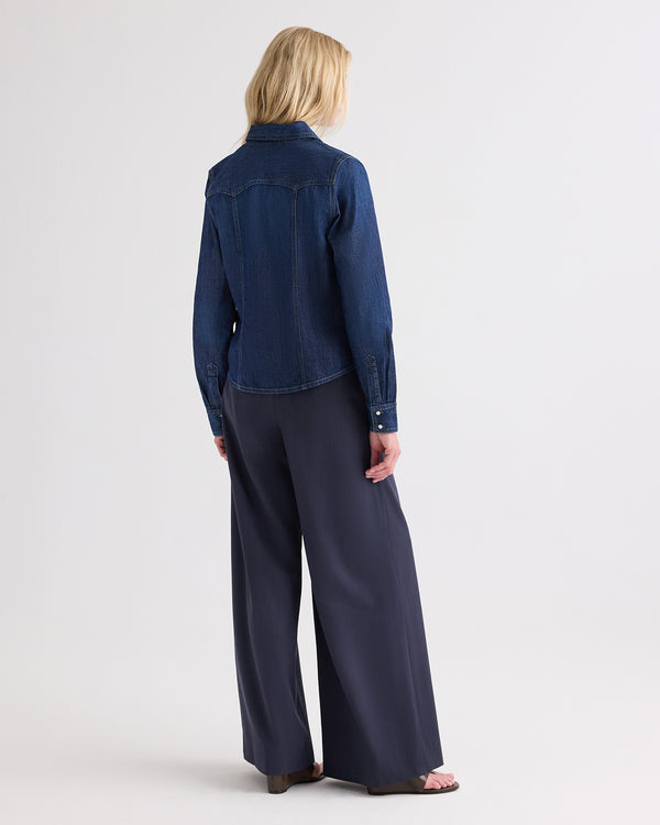 TWP Indigo Next Didi Pant in Italian Wool Twill view 5