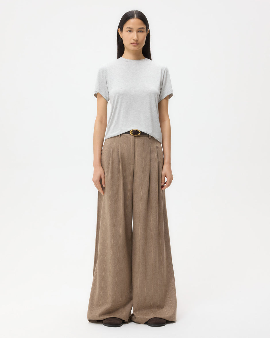 TWP Light heather grey His Tee in Jersey view 6