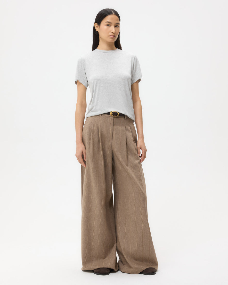 TWP Light heather grey His Tee in Jersey view 2