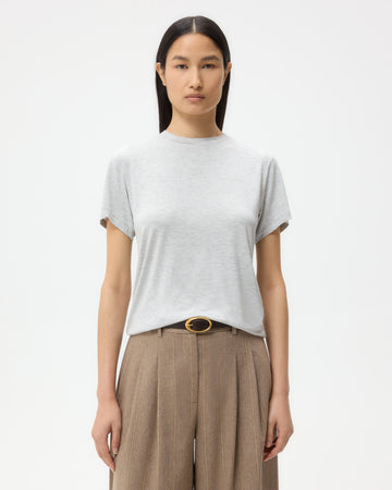 TWP Light heather grey His Tee in Jersey view 1