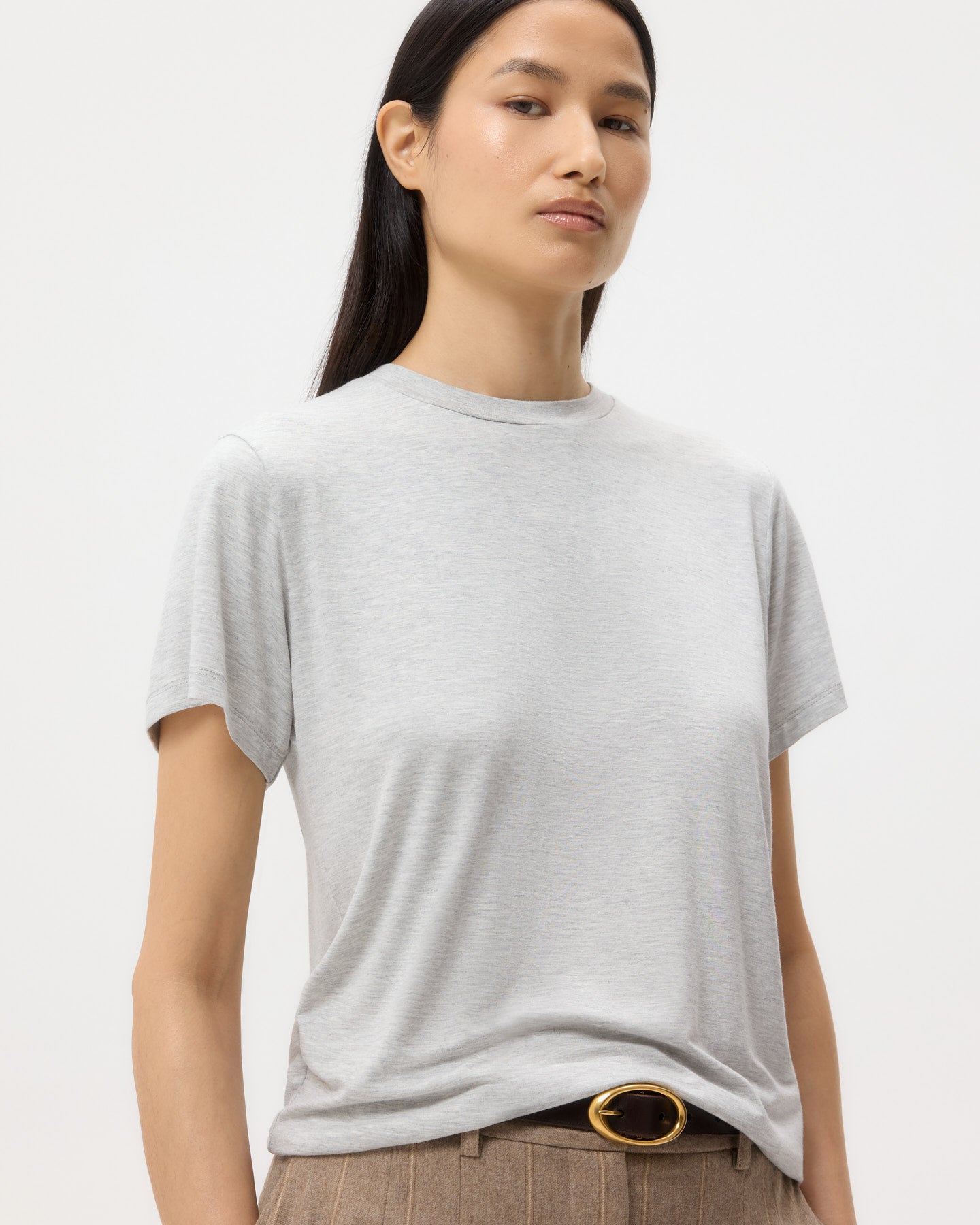 TWP Light heather grey His Tee in Jersey view 4