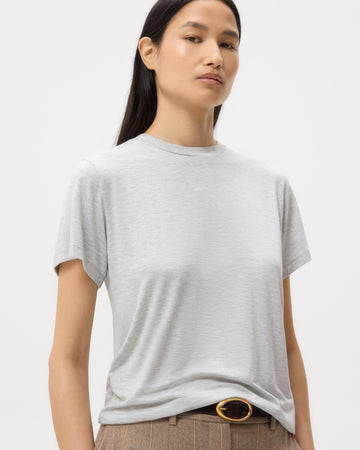 TWP Light heather grey His Tee in Jersey view 4