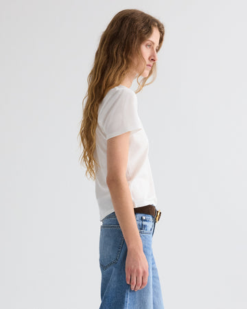 TWP White His Tee in Supima Cotton view 4