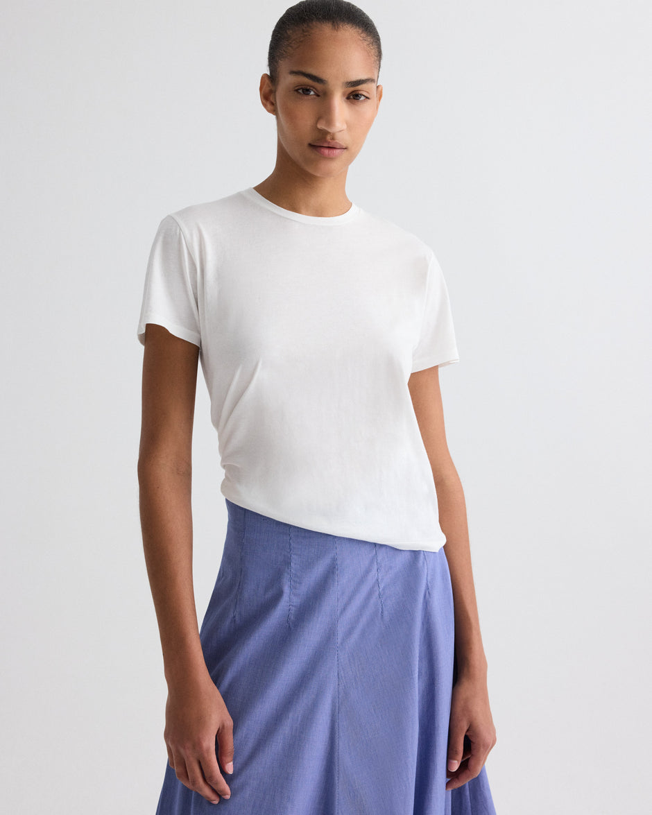 TWP White His Tee in Supima Cotton view 1