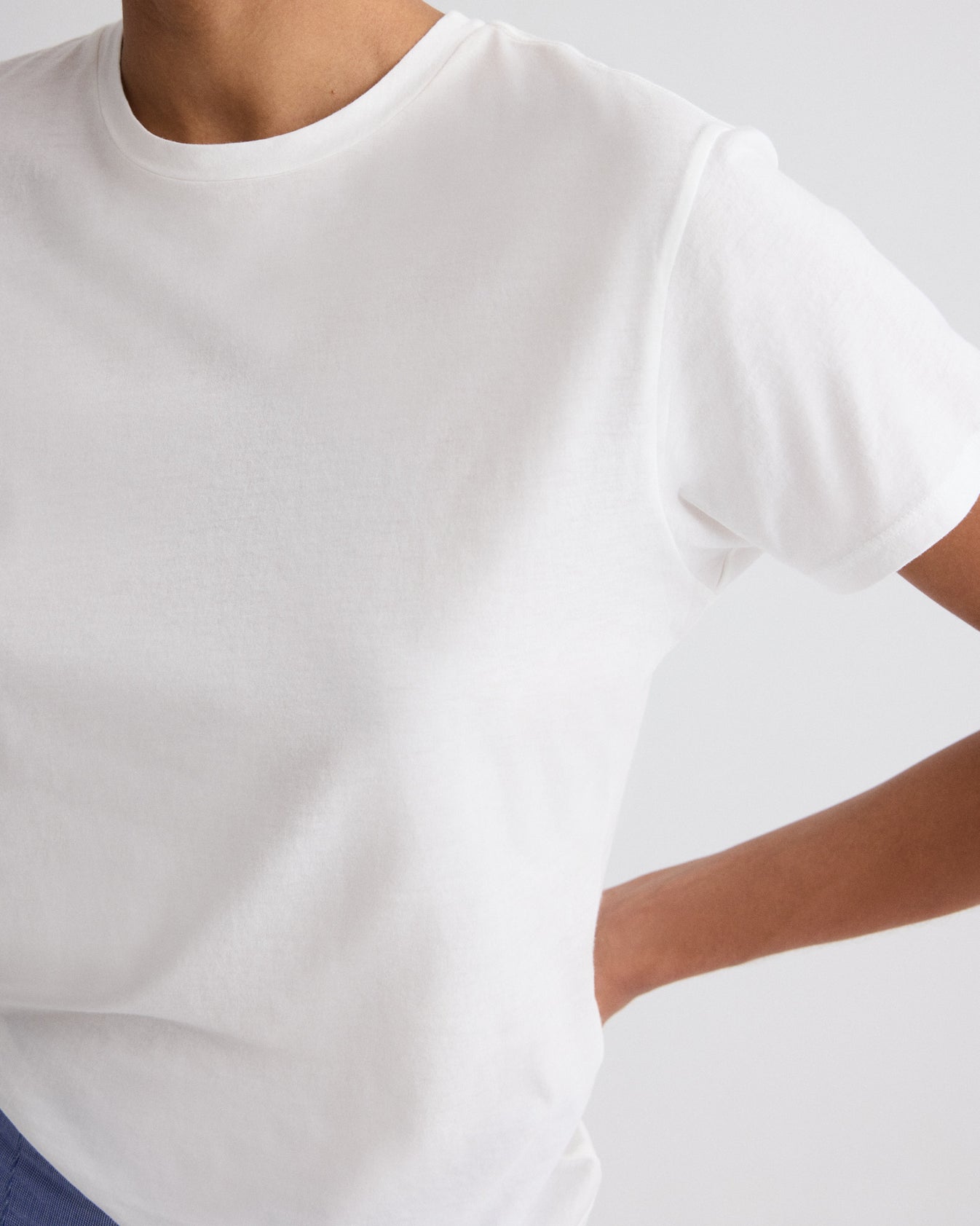 TWP White His Tee in Supima Cotton view 2