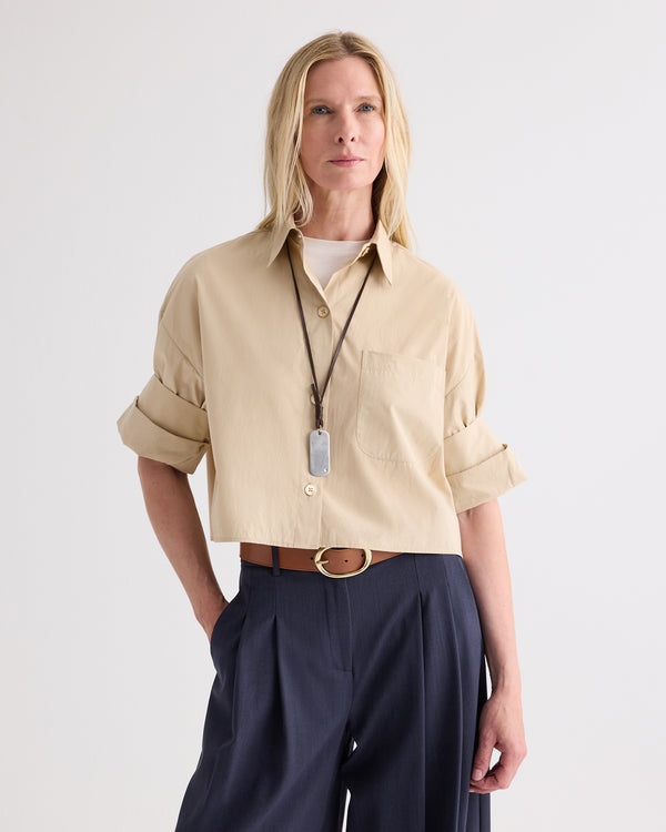TWP Sandstone Next Ex Shirt in Superfine Cotton view 1