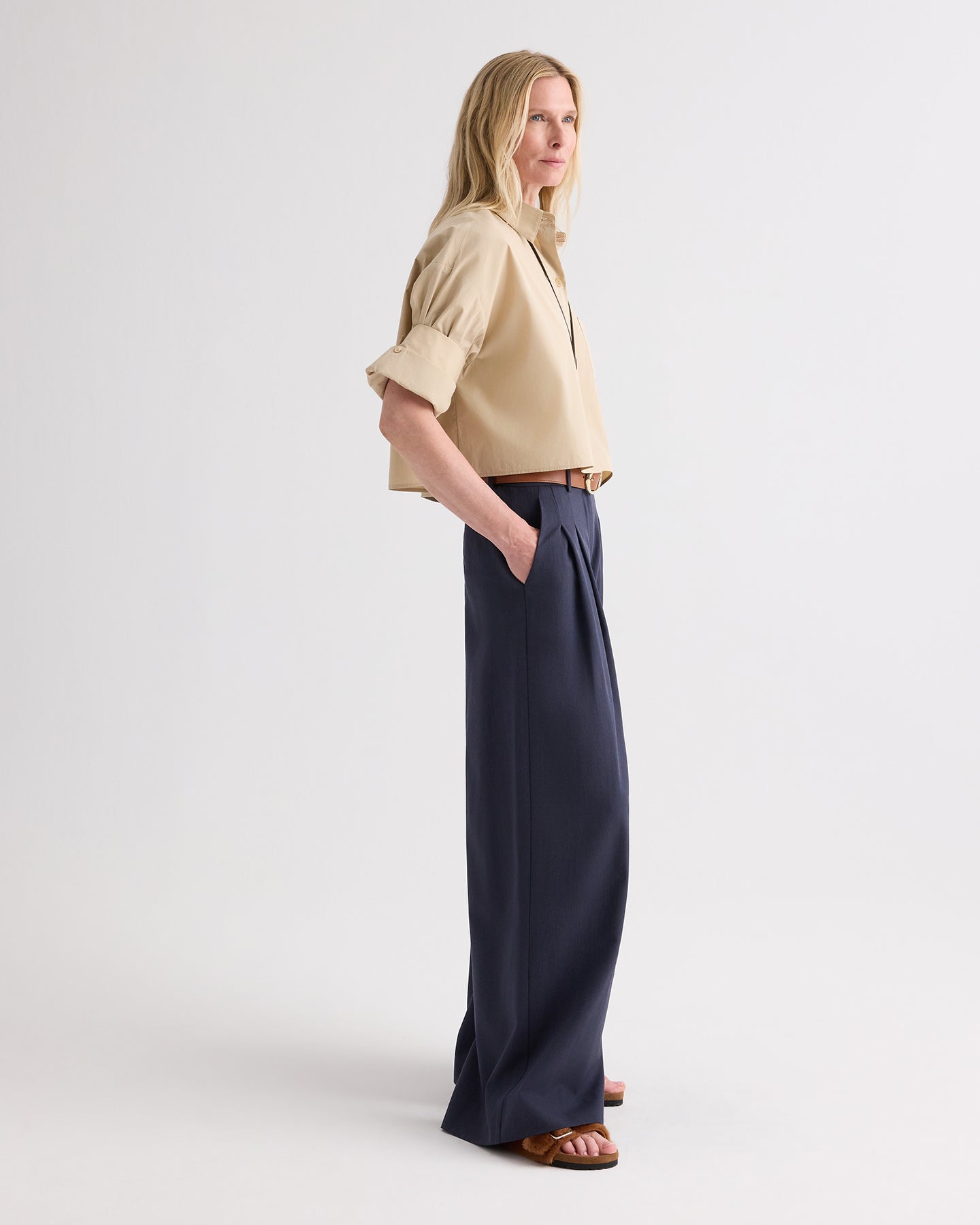 TWP Sandstone Next Ex Shirt in Superfine Cotton view 4