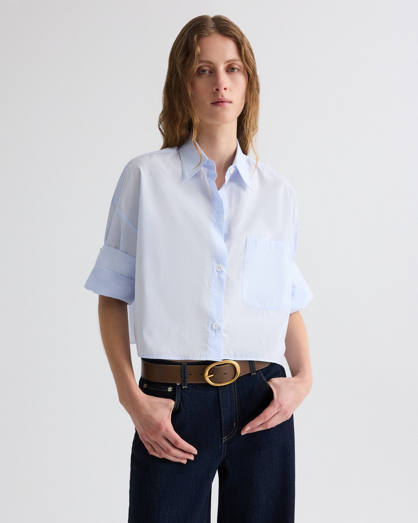 TWP Baby blue Next Ex Shirt in Superfine Cotton view 1