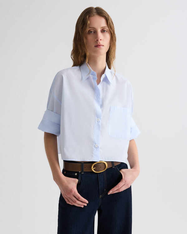 TWP Baby blue Next Ex Shirt in Superfine Cotton view 1