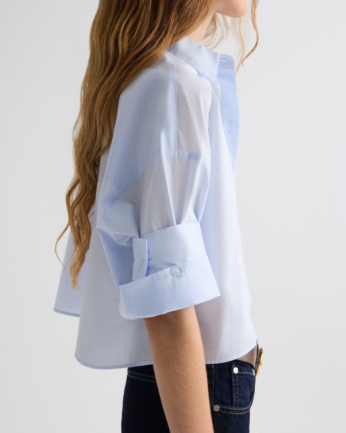 Baby blue The Next Ex | Blue Short Sleeve Cotton Shirt | TWP