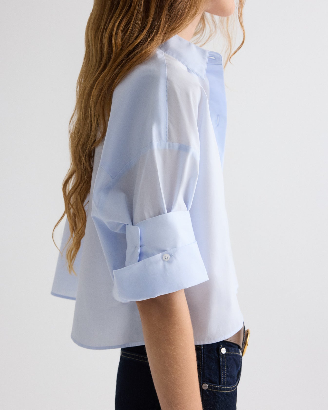 TWP Baby blue Next Ex Shirt in Superfine Cotton view 2