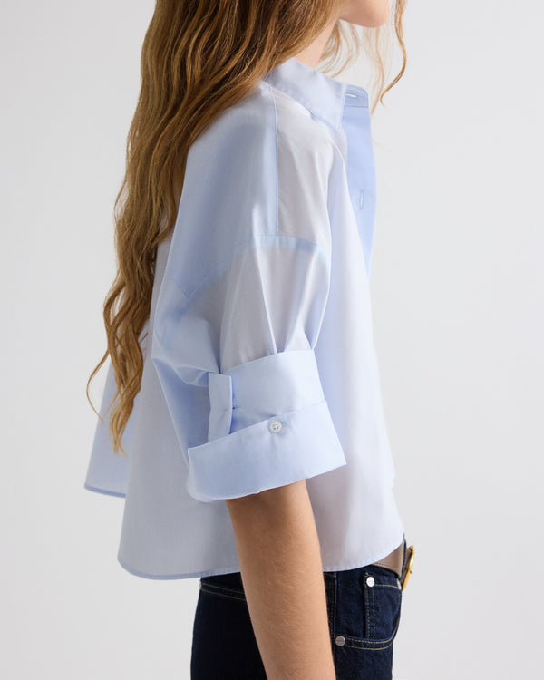 TWP Baby blue Next Ex Shirt in Superfine Cotton view 2