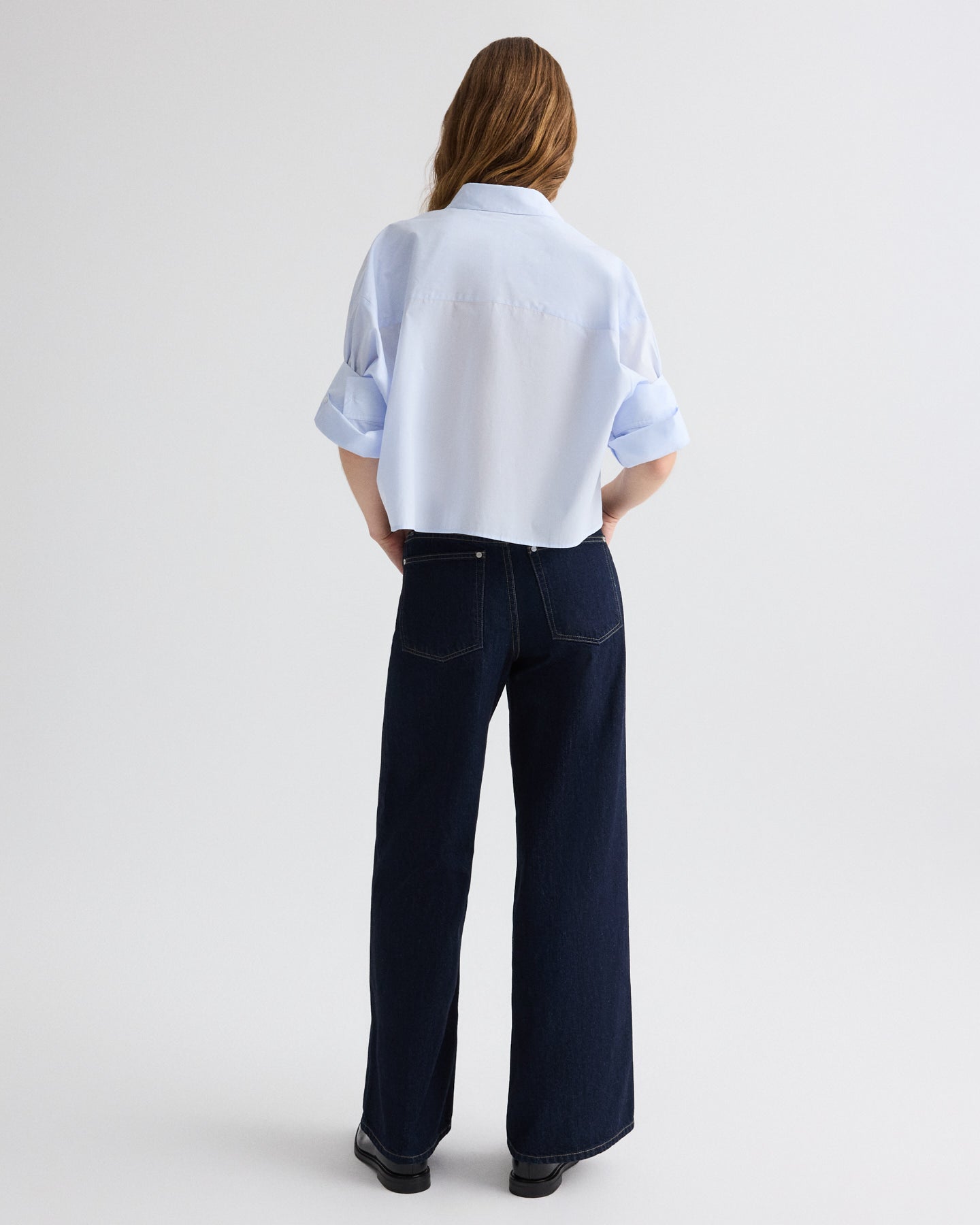 Baby blue The Next Ex | Blue Short Sleeve Cotton Shirt | TWP
