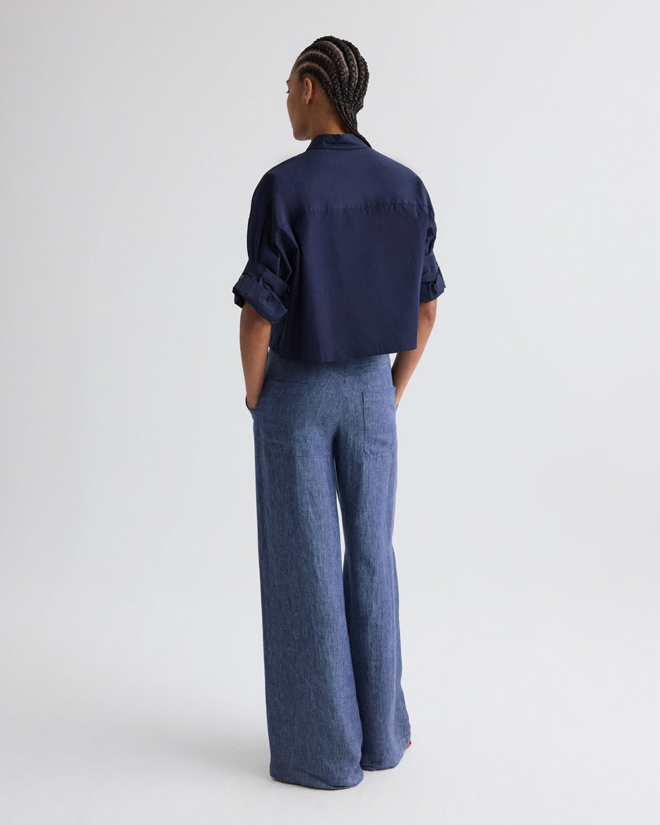 TWP Midnight Next Ex Shirt in superfine cotton view 6