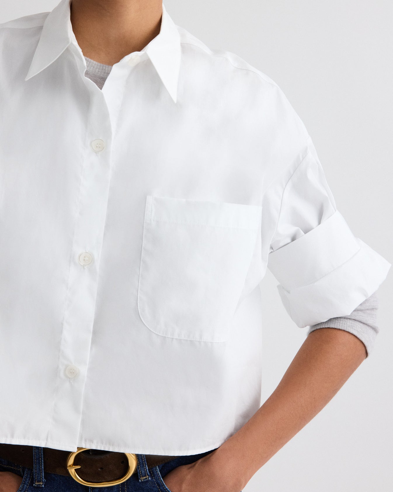 TWP White Next Ex Shirt in Superfine Cotton view 2