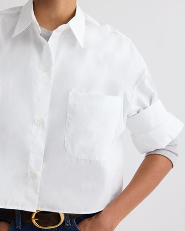 TWP White Next Ex Shirt in Superfine Cotton view 3