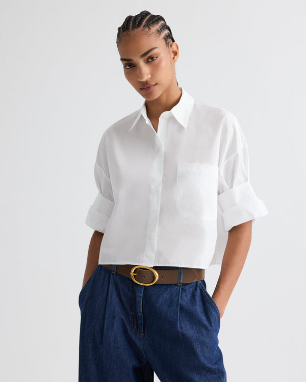 TWP White Next Ex Shirt in Superfine Cotton view 1