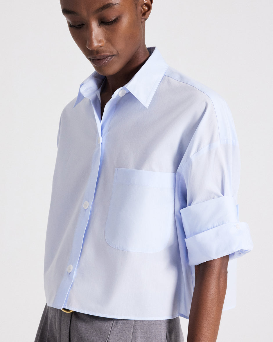 TWP Baby blue Next Ex Shirt in Superfine Cotton view 1
