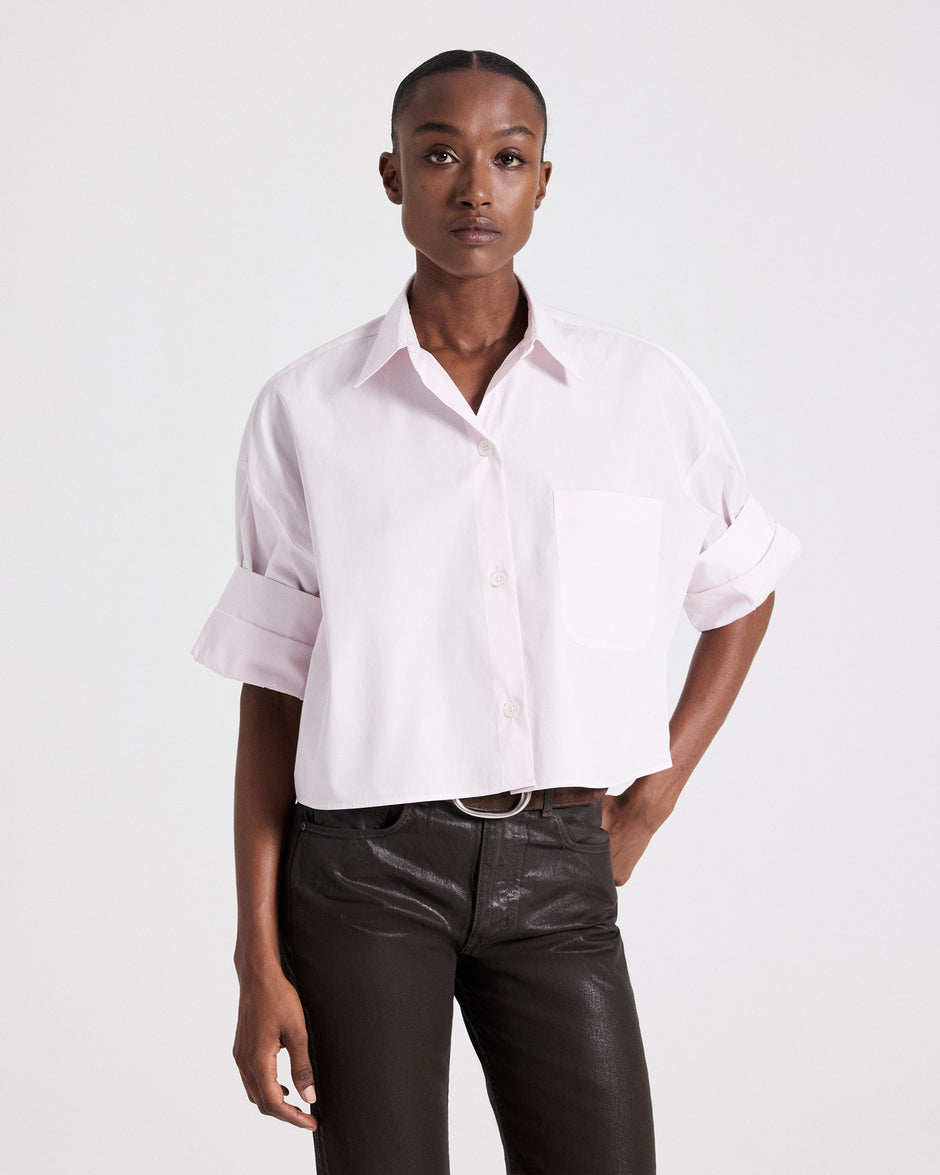 TWP Baby pink Next Ex Shirt in Superfine Cotton view 1
