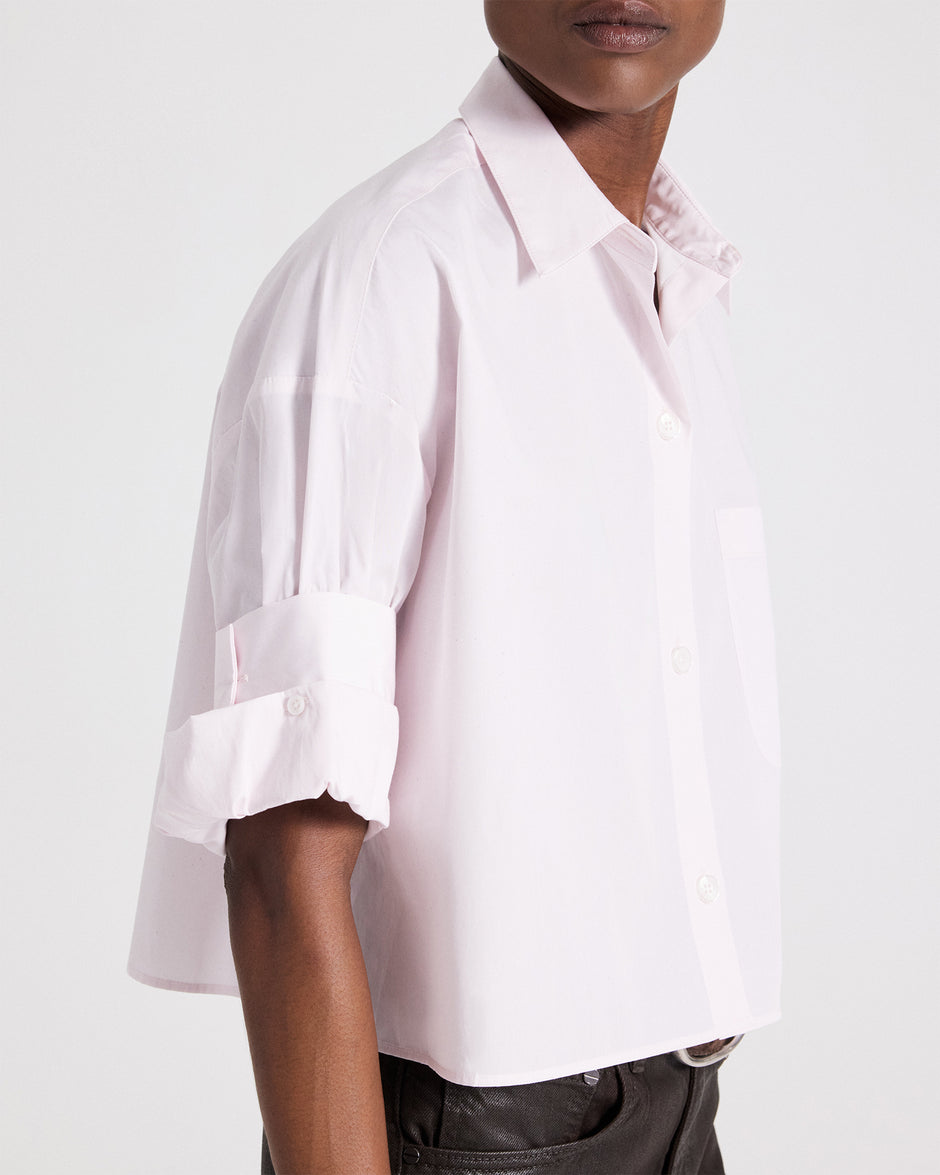 TWP Baby pink Next Ex Shirt in Superfine Cotton view 2