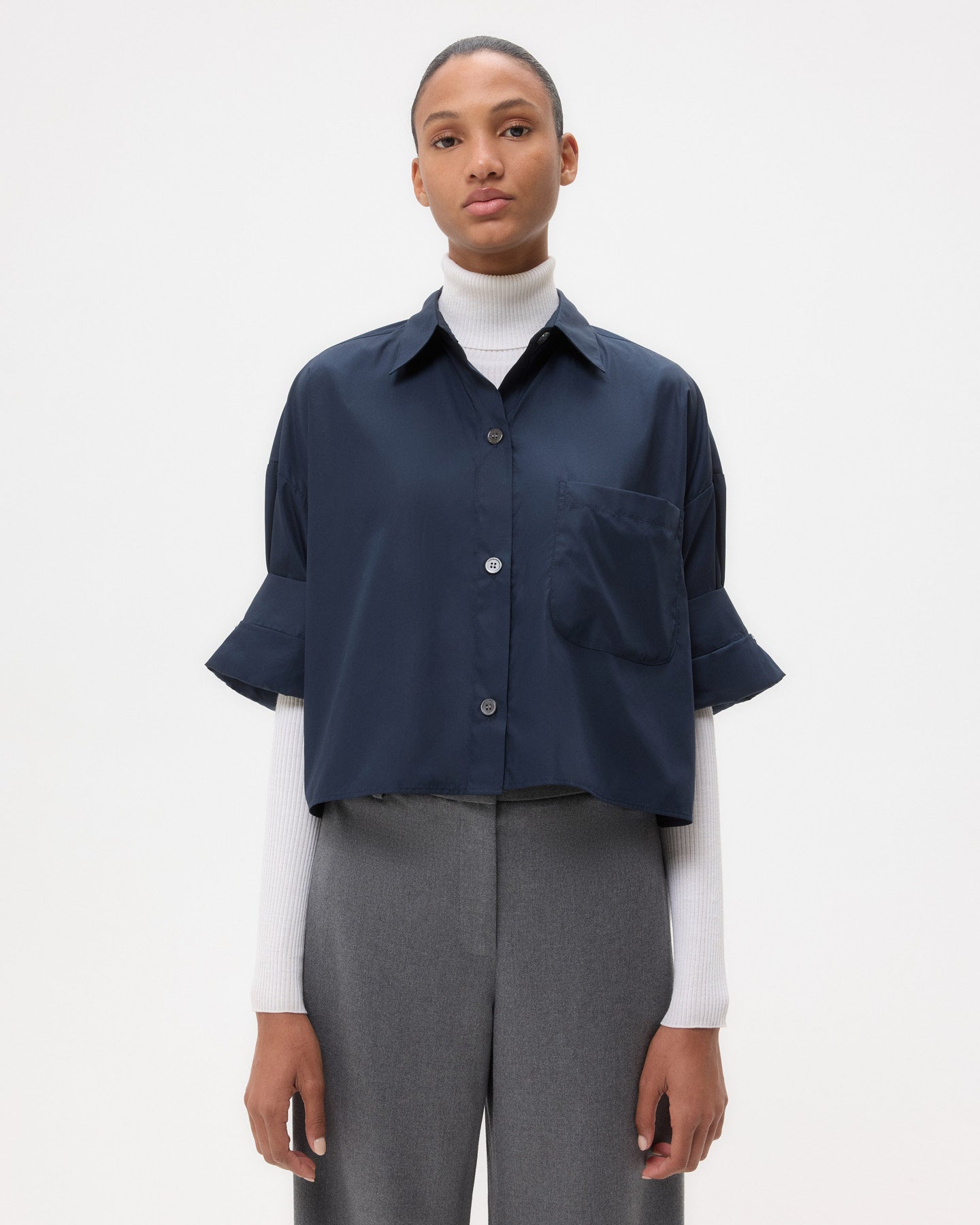 TWP Midnight Next Ex Shirt in superfine cotton view 1