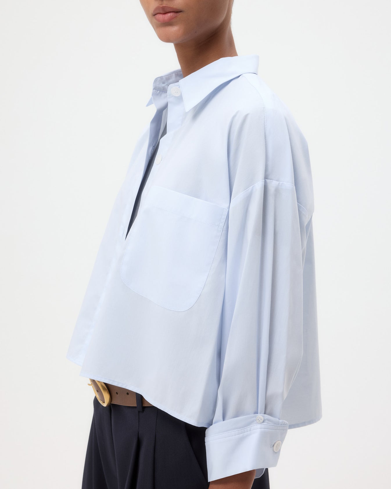 TWP Baby blue Soon to be Ex Shirt in Superfine Cotton view 2