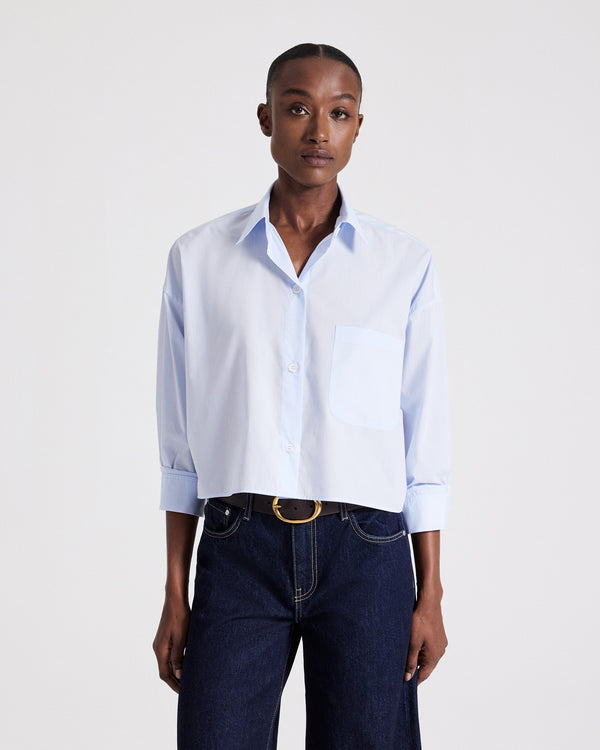TWP Baby blue Soon to be Ex Shirt in Superfine Cotton view 1