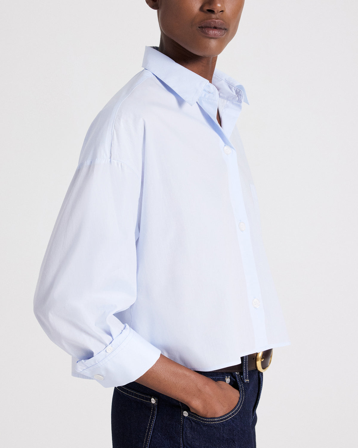 TWP Baby blue Soon to be Ex Shirt in Superfine Cotton view 2