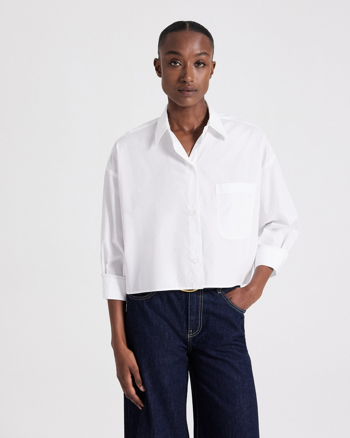 TWP White Soon to be Ex Shirt in Superfine Cotton view 1