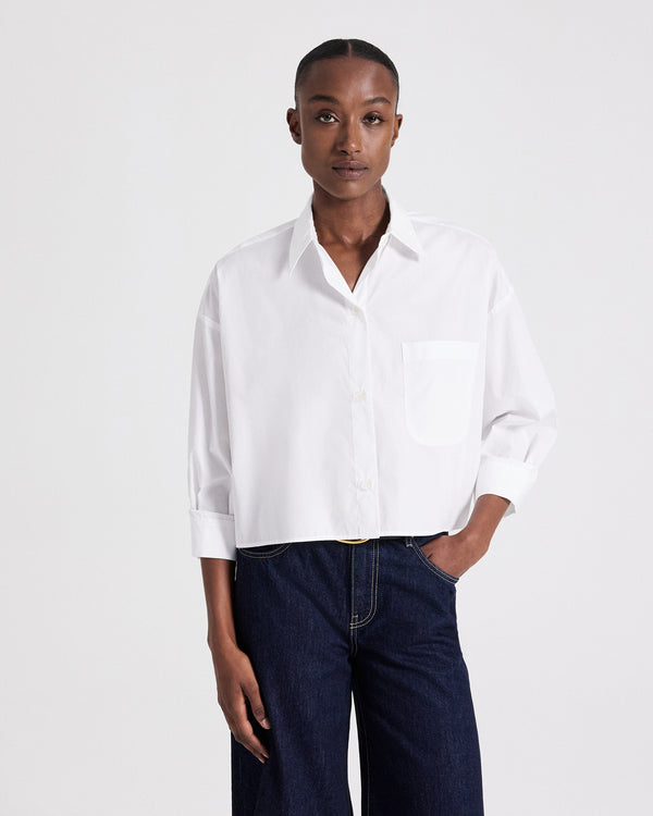 TWP White Soon to be Ex Shirt in Superfine Cotton view 1