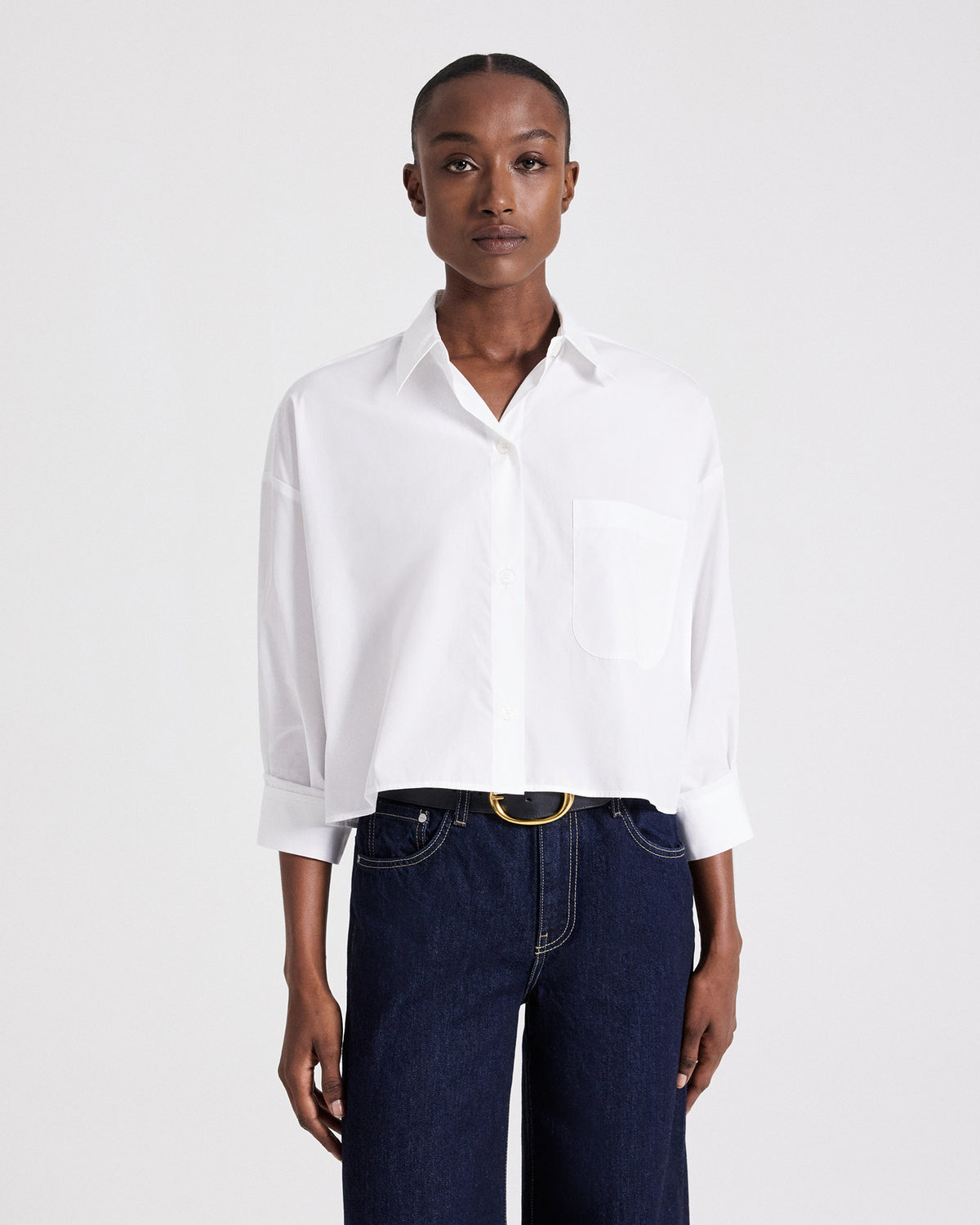 TWP White Soon to be Ex Shirt in Superfine Cotton view 3