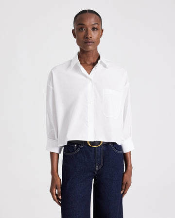 TWP White Soon to be Ex Shirt in Superfine Cotton view 3