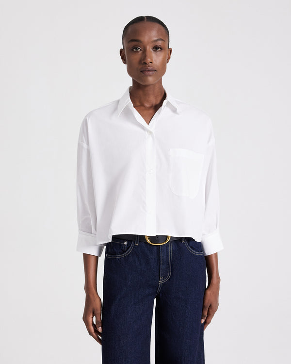 TWP White Soon to be Ex Shirt in Superfine Cotton view 3