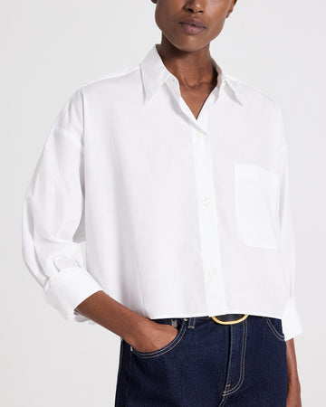 TWP White Soon to be Ex Shirt in Superfine Cotton view 2