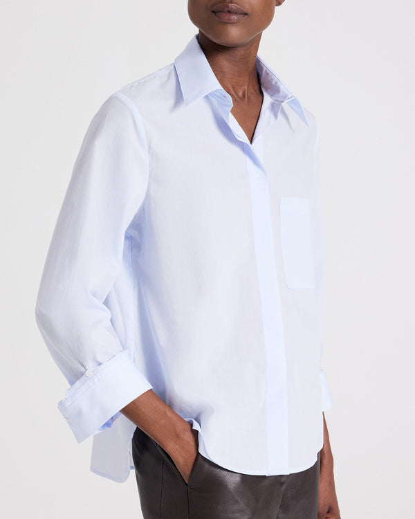 TWP Baby blue Boyfriend Shirt in Superfine Cotton view 2