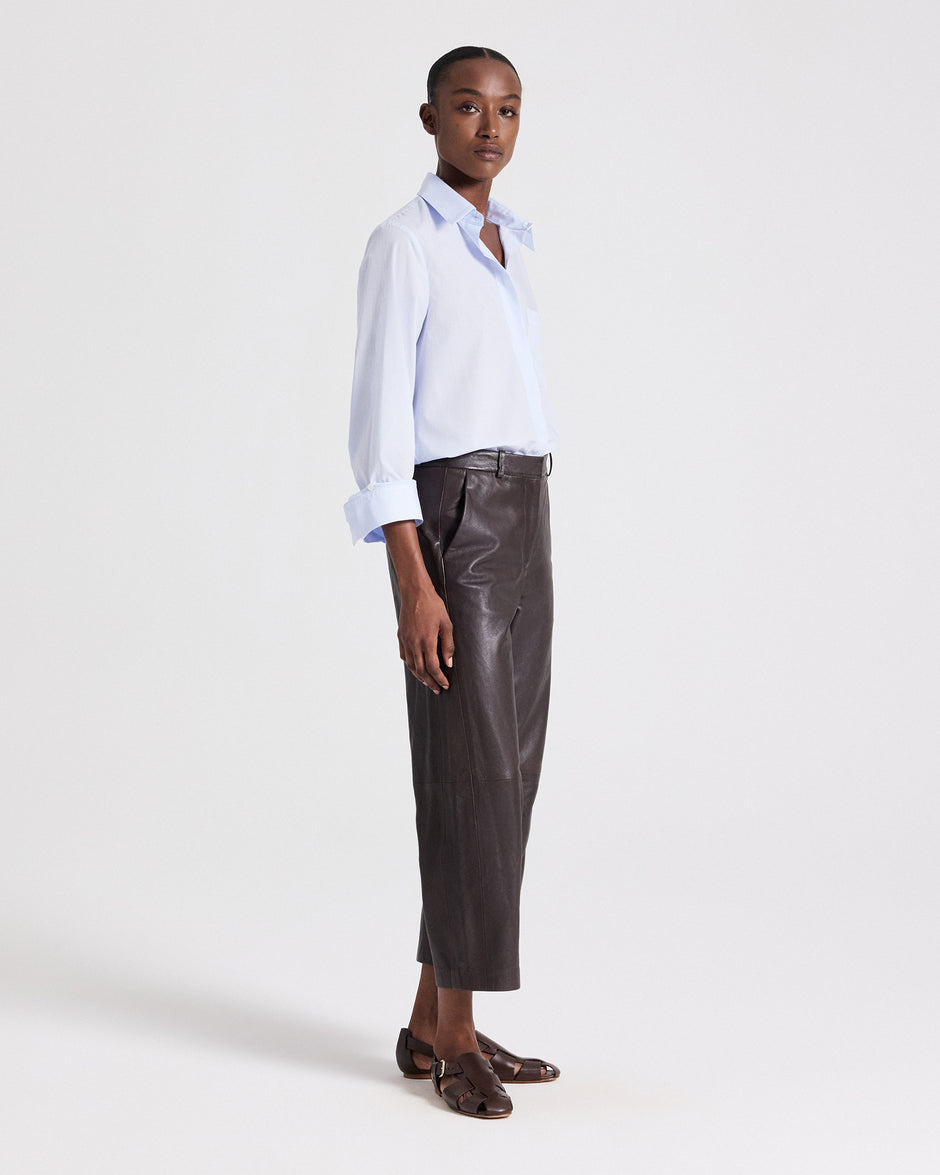 TWP Baby blue Boyfriend Shirt in Superfine Cotton view 5